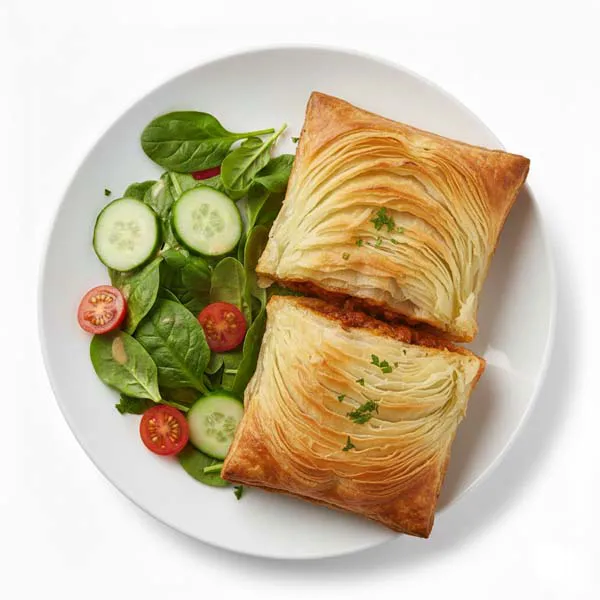 Beef Goulash Philo Puff With House Salad